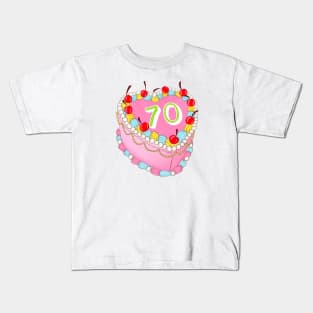 70th Birthday cake Kids T-Shirt